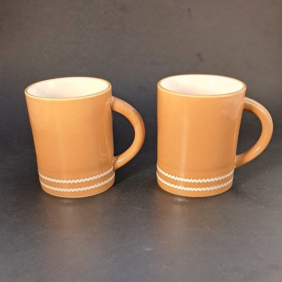 Pair of Indigo Gingerbread Cookie Pocket Mugs - Picture 3 of 6